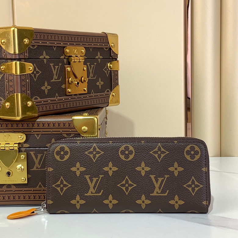 Wholesale High Quality AAA Louis Vuitton Zippy Monogram Canvas Leather Replica Wallets for Sale