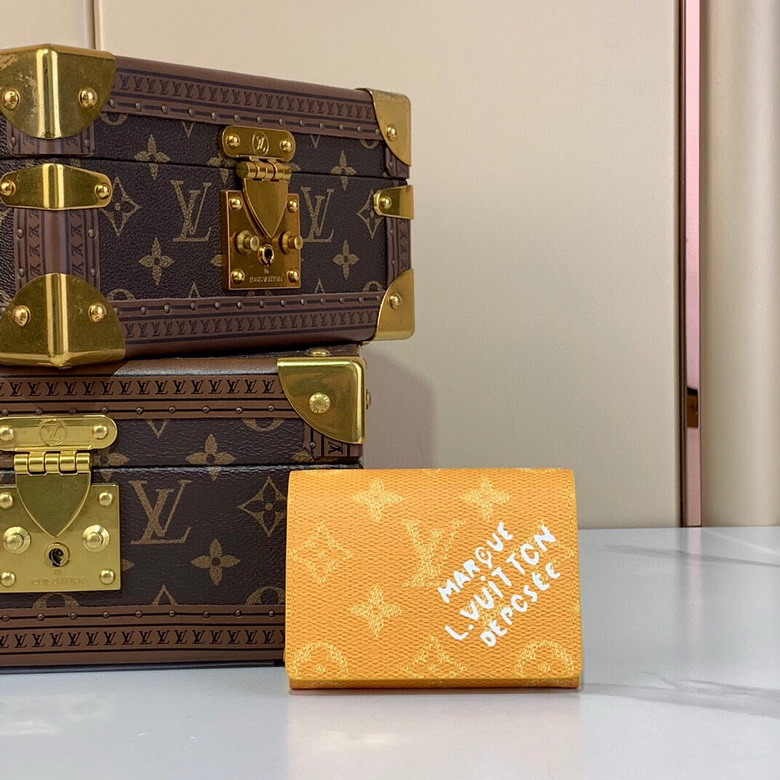 Wholesale High Quality AAA Louis Vuitton Envelope Business Card Holder Leather Replica Wallets for Sale