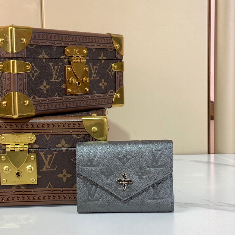 Wholesale High Quality AAA Louis Vuitton Victorine Monogram Canvas Leather Replica Wallets for Sale
