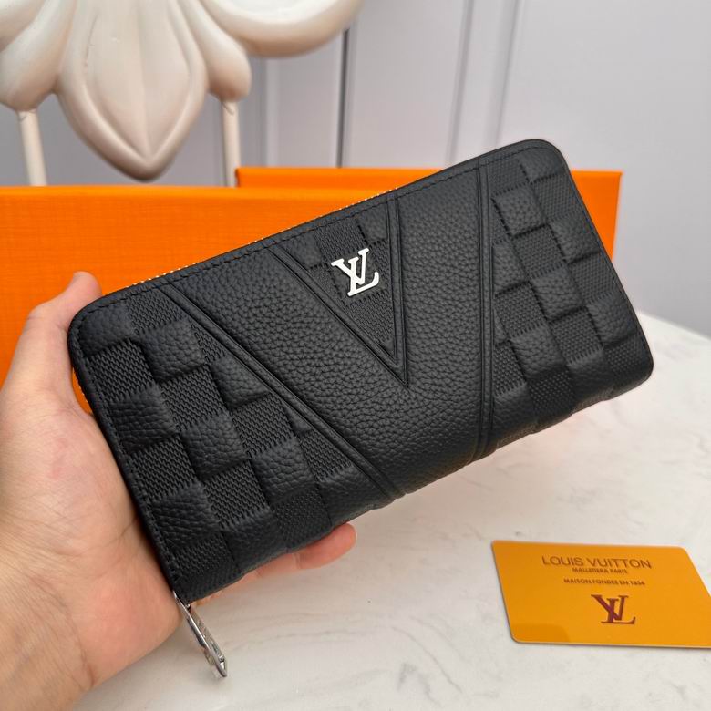 Wholesale High Quality AAA Louis Vuitton Fashion zipper Leather Replica Wallets for Sale