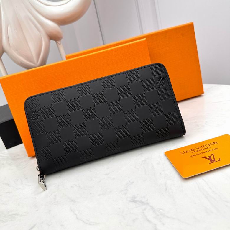 Wholesale High Quality AAA Louis Vuitton Fashion zipper Leather Replica Wallets for Sale