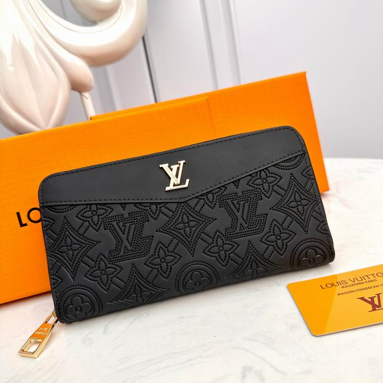 Wholesale High Quality AAA Louis Vuitton Fashion zipper Leather Replica Wallets for Sale