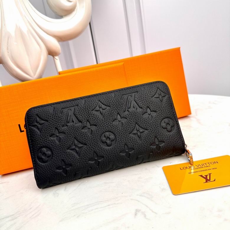 Wholesale High Quality AAA Louis Vuitton Fashion zipper Leather Replica Wallets for Sale