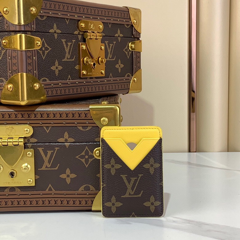 Wholesale AAA Louis Vuitton Monogram Macassar Canvas Porte-Cartes Magnet  for Sale