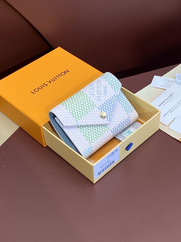 Wholesale Cheap AAA Louis Vuitton Victorine Damier Canvas Wallets for Sale