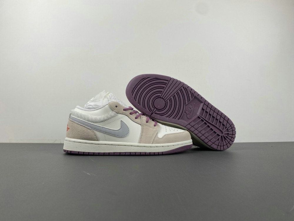 Air Jordan 1 Low GS 'Sail Violet Dust'  FQ8094-100