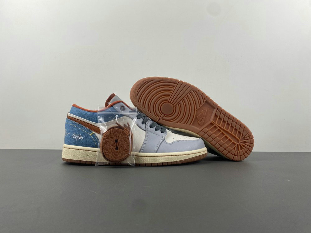 Women's Air Jordan 1 Low Phantom Denim  FZ5045-091