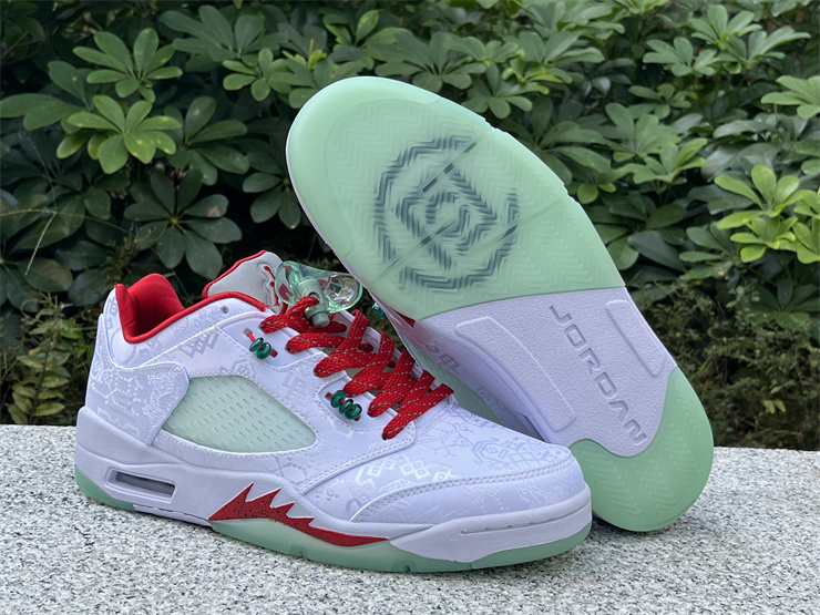 Wholesale Cheap Air Jordan 5 Low x CLOT 'White Silk' Basketball Shoes 1551183