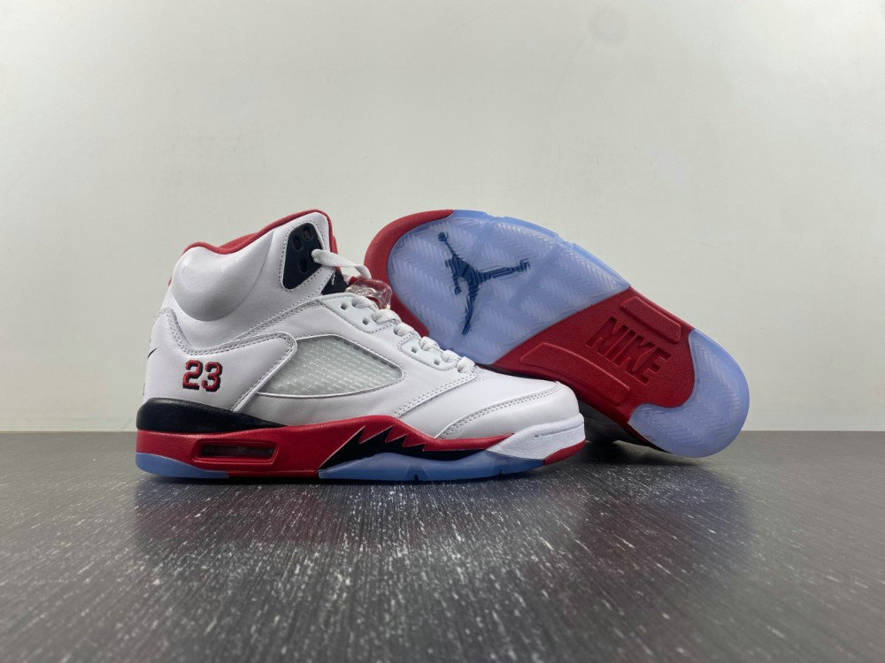 Wholesale Cheap Air Jordan 5 Retro Fire Red Sneaker 136027-120