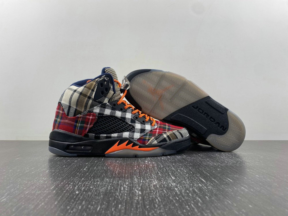 Wholesale Cheap Air Jordan 5 Retro GS Plaid Basketball Shoes FD4814 008
