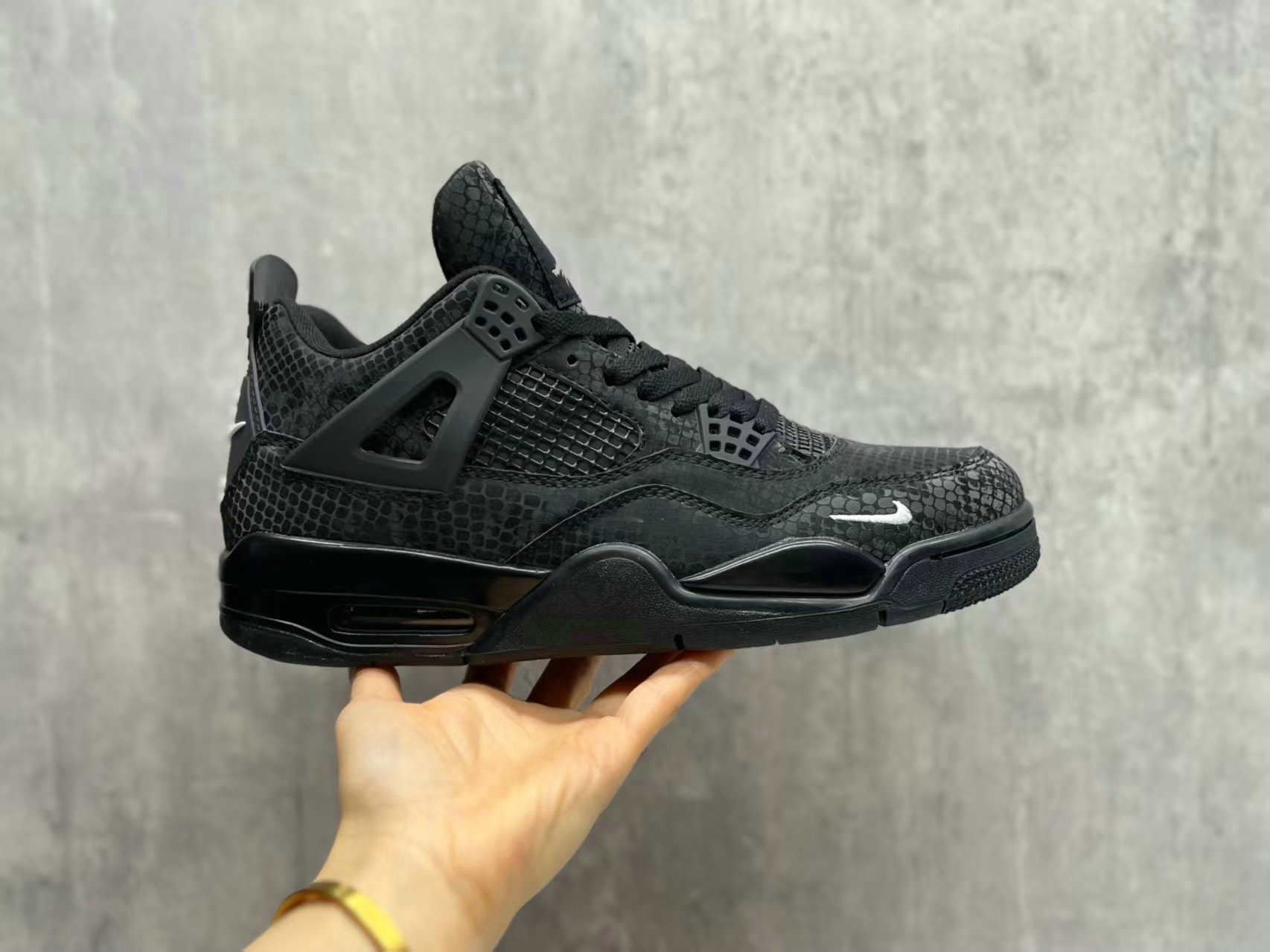 Air Jordan IV G 4 Golf Black Cat Pony Hair Shoes CU9981 001