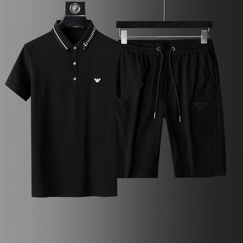 Wholesale Cheap A rmani Short Sleeve Tracksuits for Sale