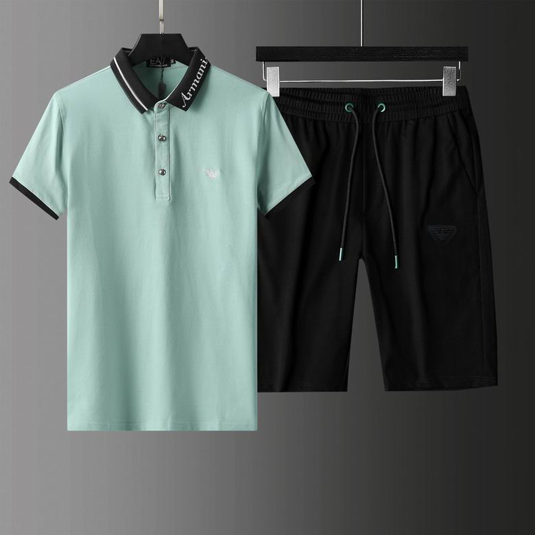Wholesale Cheap A rmani Short Sleeve Tracksuits for Sale