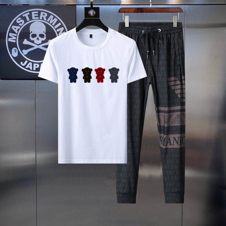 Wholesale Cheap A rmani Short Sleeve MEN Tracksuits for Sale