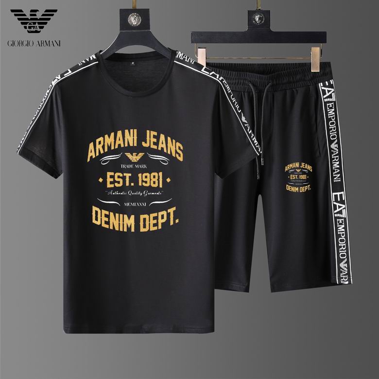Wholesale Cheap AAA A rmani Short Sleeve Tracksuits for Sale