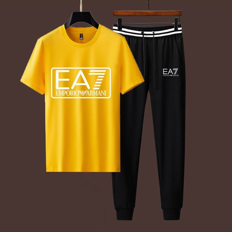 Wholesale Cheap A rmani Short Sleeve Men Tracksuits for Sale