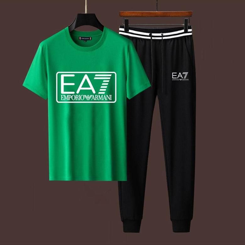 Wholesale Cheap A rmani Short Sleeve Men Tracksuits for Sale