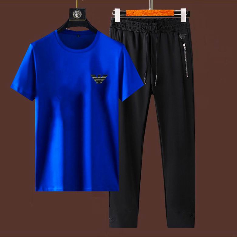 Wholesale Cheap A rmani men Short Sleeve Tracksuits for Sale
