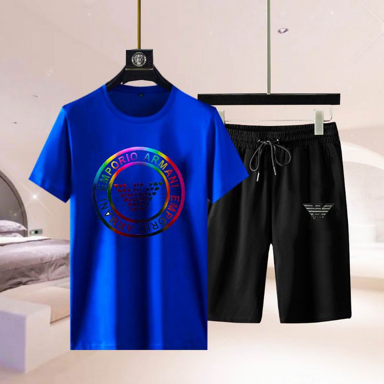 Wholesale Cheap A rmani men Short Sleeve Tracksuits for Sale