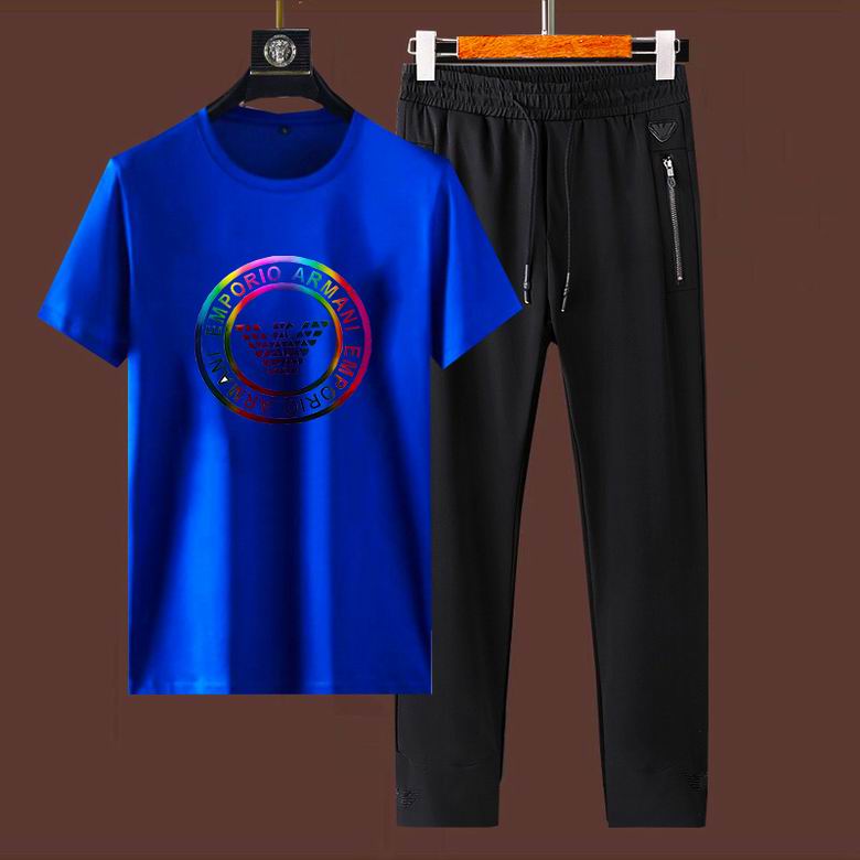 Wholesale Cheap A rmani men Short Sleeve Tracksuits for Sale