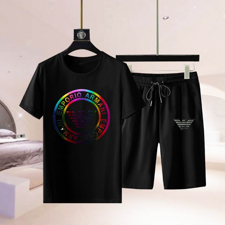 Wholesale Cheap A rmani men Short Sleeve Tracksuits for Sale