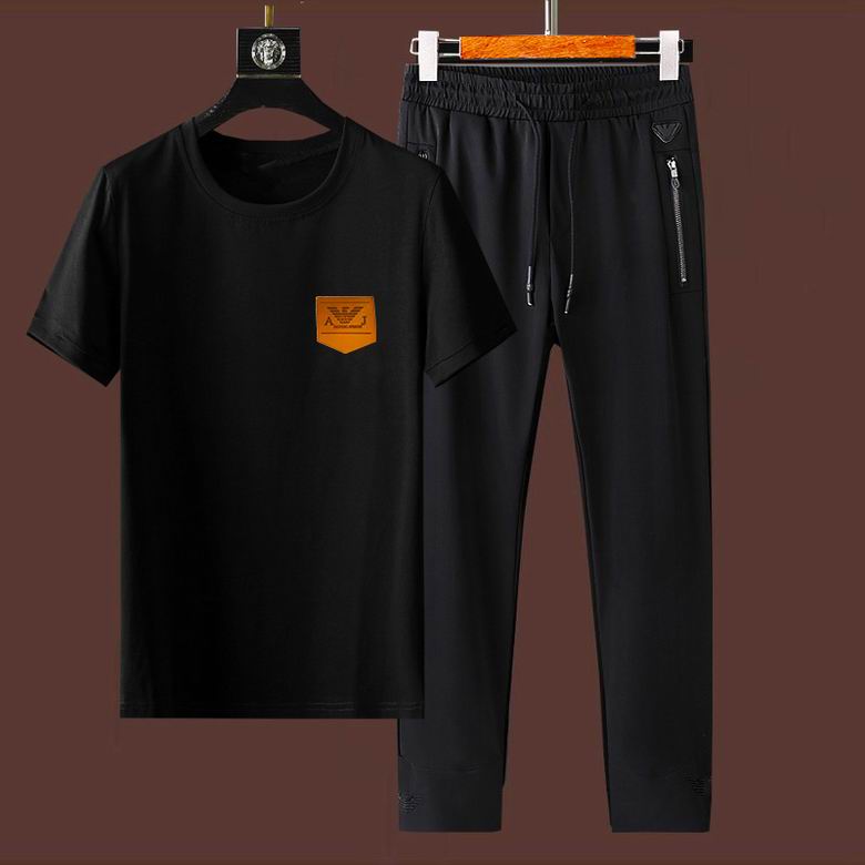 Wholesale Cheap A rmani men Short Sleeve Tracksuits for Sale