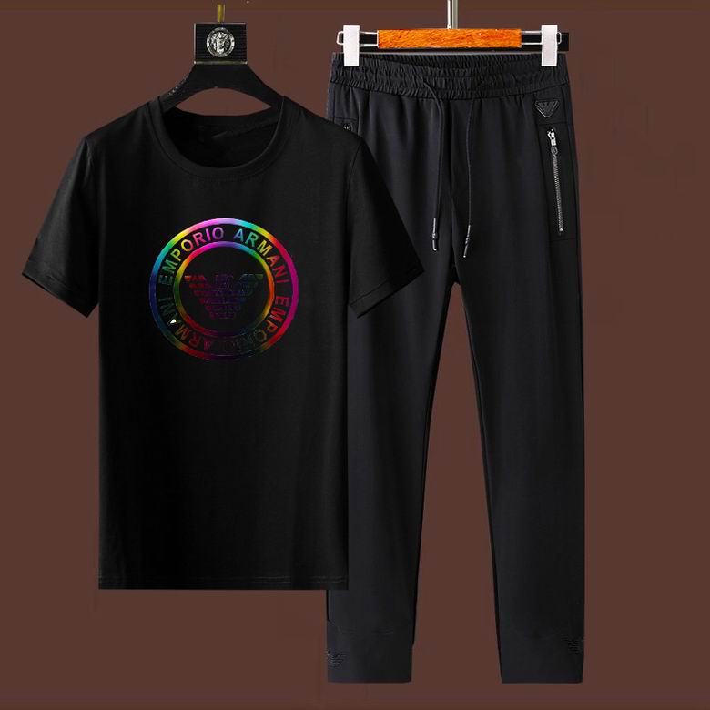 Wholesale Cheap A rmani men Short Sleeve Tracksuits for Sale