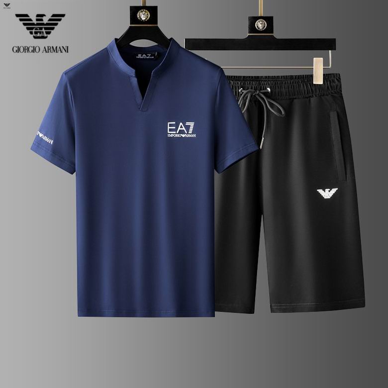 Wholesale Cheap A rmani men Short Sleeve Tracksuits for Sale