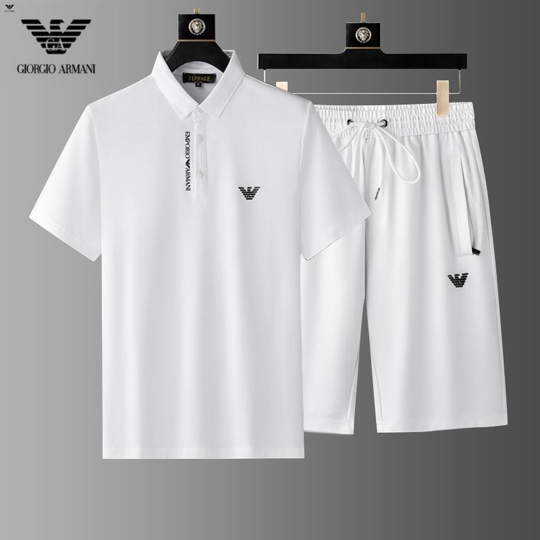 Wholesale Cheap A rmani men Short Sleeve Tracksuits for Sale