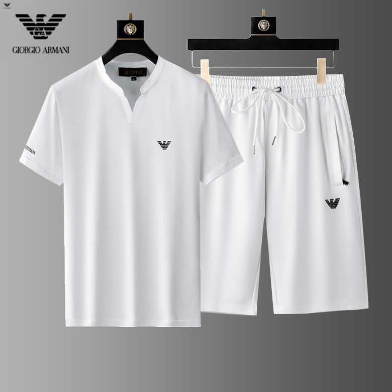 Wholesale Cheap A rmani men Short Sleeve Tracksuits for Sale