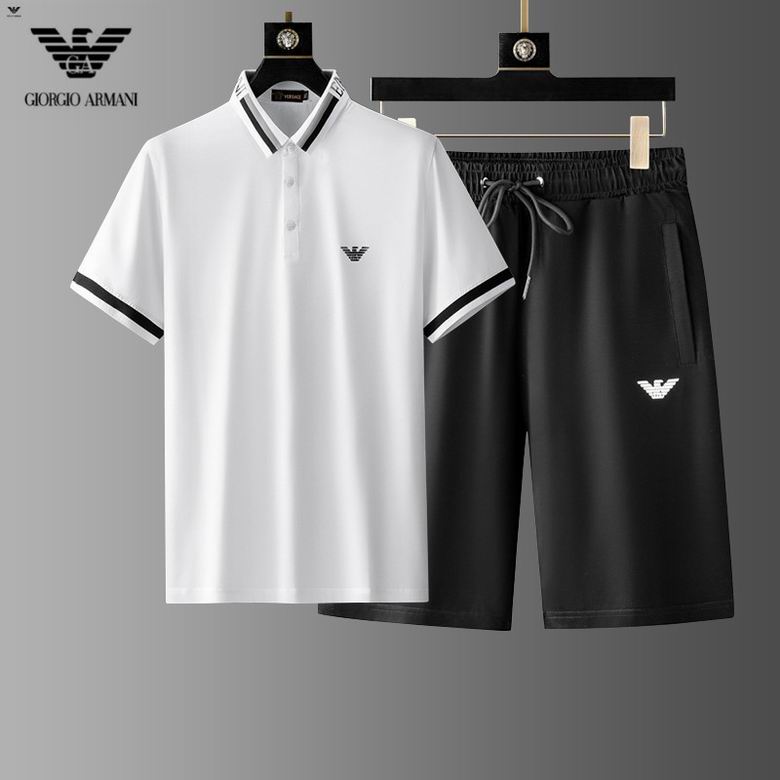 Wholesale Cheap A rmani men Short Sleeve Tracksuits for Sale