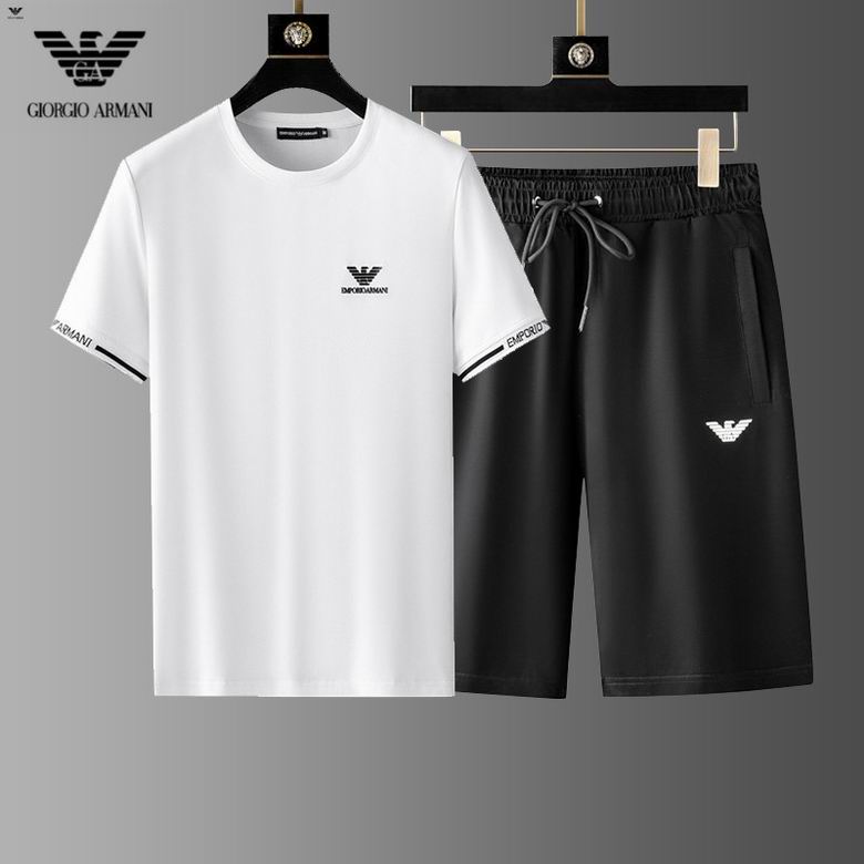 Wholesale Cheap A rmani men Short Sleeve Tracksuits for Sale