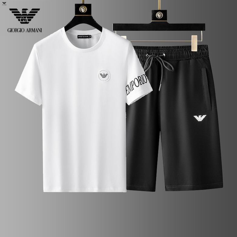 Wholesale Cheap A rmani men Short Sleeve Tracksuits for Sale
