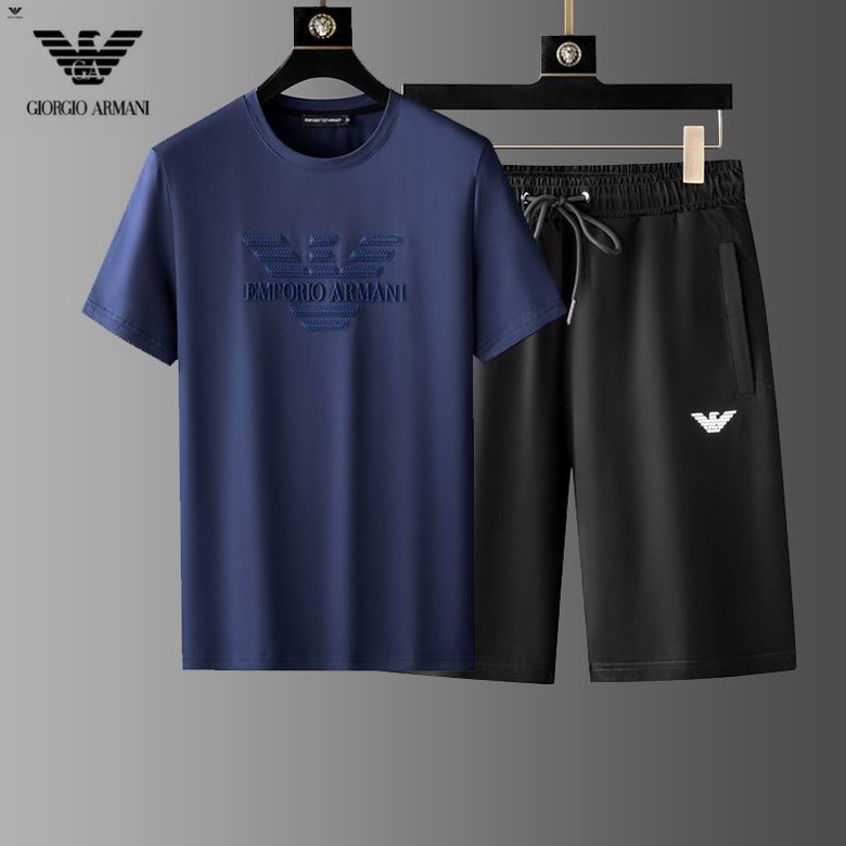 Wholesale Cheap A rmani men Short Sleeve Tracksuits for Sale