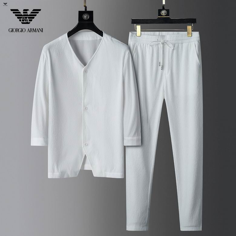 Wholesale Cheap A rmani Short Sleeve MEN Tracksuits for Sale