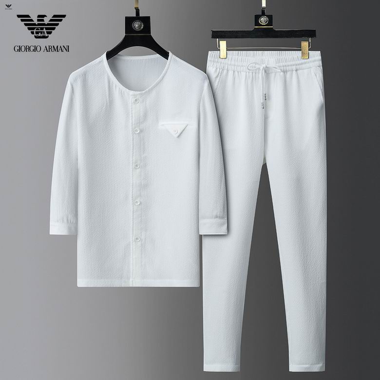 Wholesale Cheap A rmani Short Sleeve MEN Tracksuits for Sale
