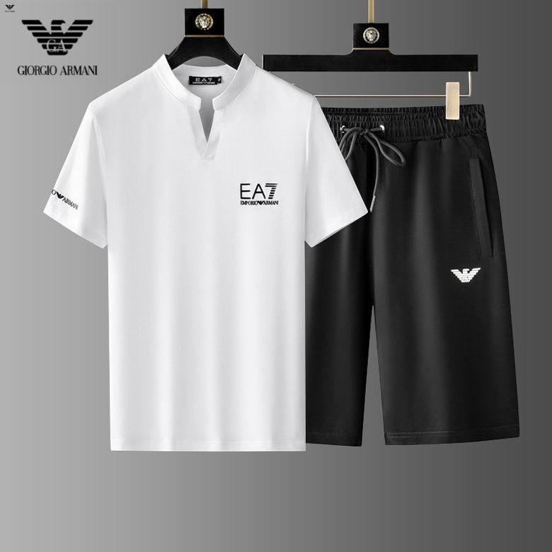 Wholesale Cheap A rmani men Short Sleeve Tracksuits for Sale