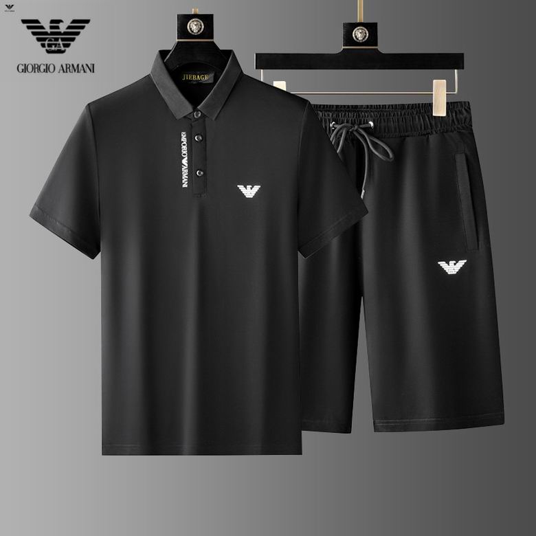 Wholesale Cheap A rmani men Short Sleeve Tracksuits for Sale