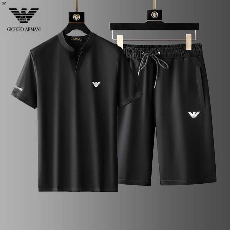 Wholesale Cheap A rmani men Short Sleeve Tracksuits for Sale