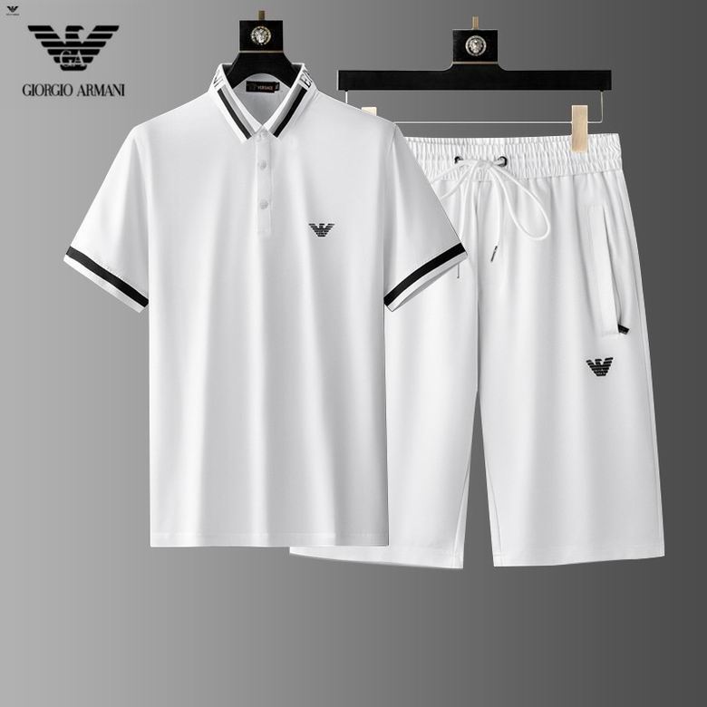 Wholesale Cheap A rmani men Short Sleeve Tracksuits for Sale