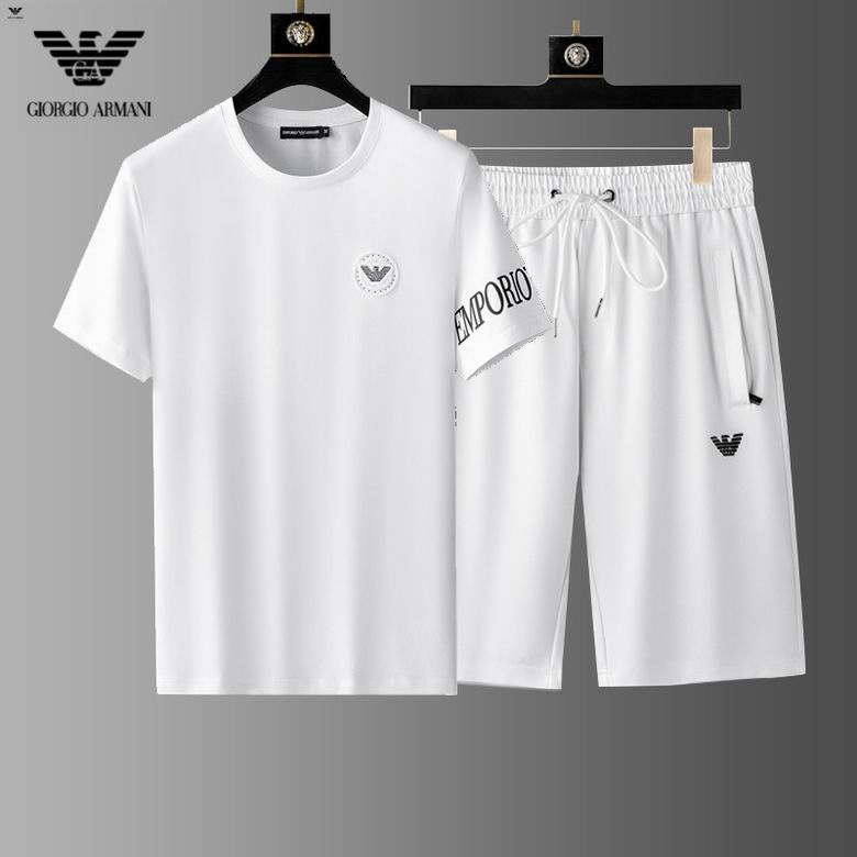 Wholesale Cheap A rmani men Short Sleeve Tracksuits for Sale