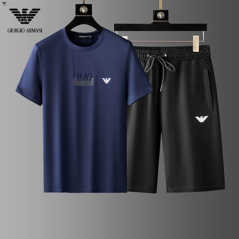 Wholesale Cheap A rmani men Short Sleeve Tracksuits for Sale
