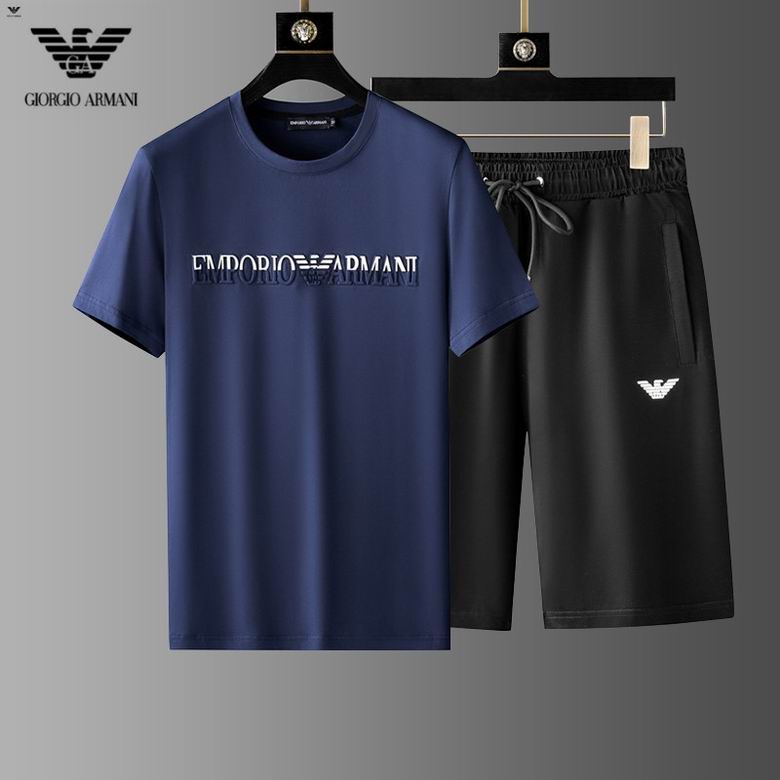 Wholesale Cheap A rmani men Short Sleeve Tracksuits for Sale