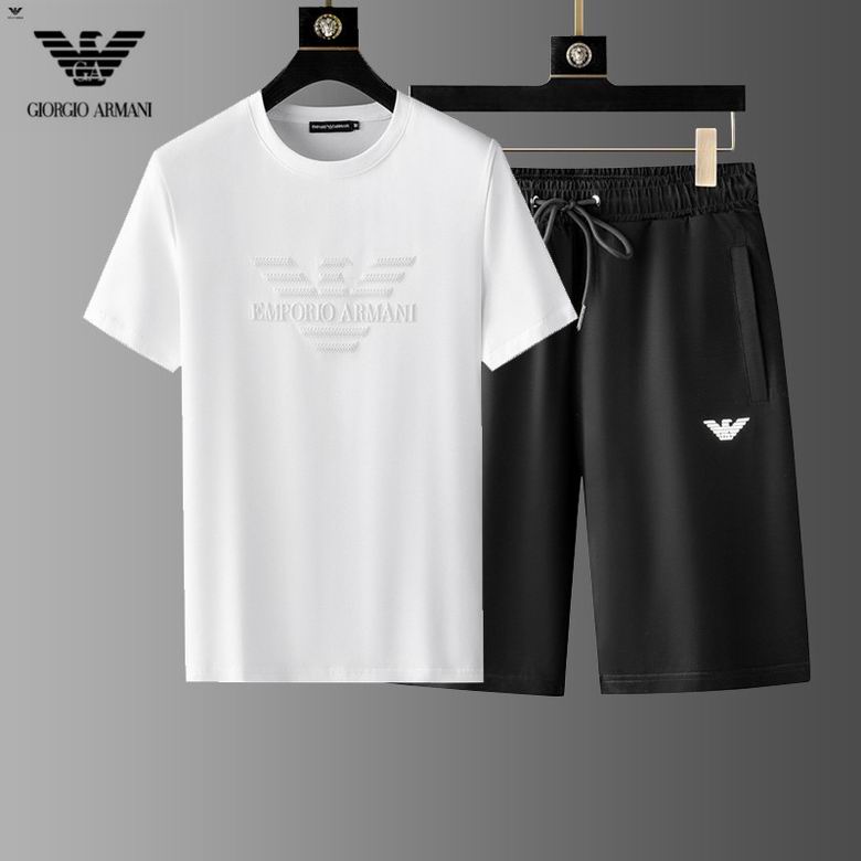 Wholesale Cheap A rmani men Short Sleeve Tracksuits for Sale