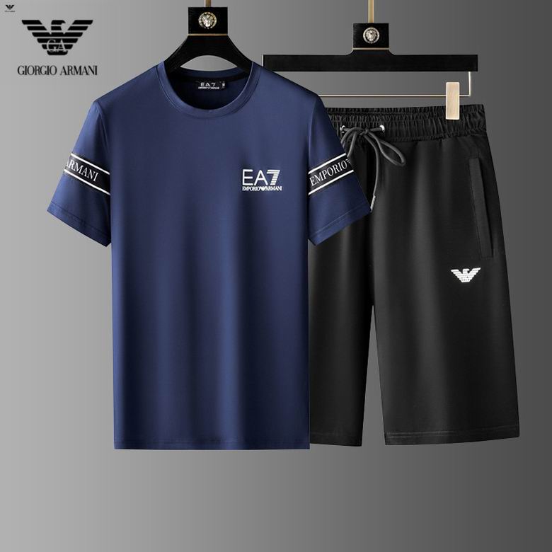 Wholesale Cheap A rmani men Short Sleeve Tracksuits for Sale