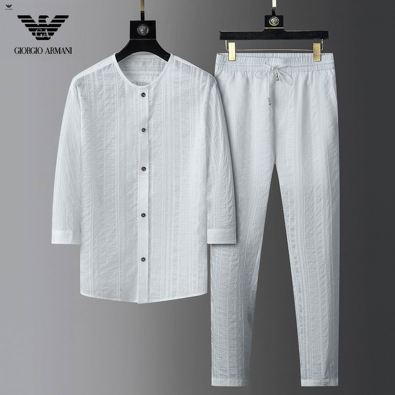 Wholesale Cheap A rmani Short Sleeve MEN Tracksuits for Sale