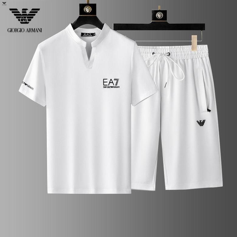 Wholesale Cheap A rmani men Short Sleeve Tracksuits for Sale