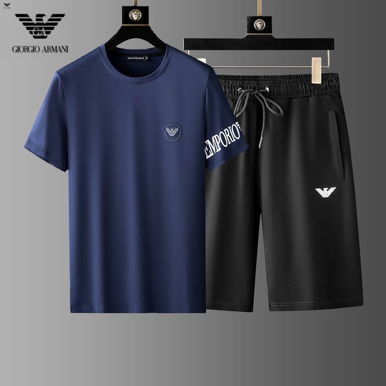 Wholesale Cheap A rmani men Short Sleeve Tracksuits for Sale
