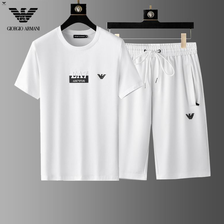 Wholesale Cheap A rmani men Short Sleeve Tracksuits for Sale