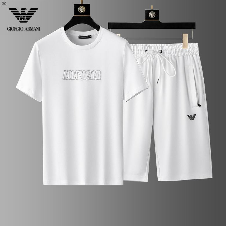 Wholesale Cheap A rmani men Short Sleeve Tracksuits for Sale